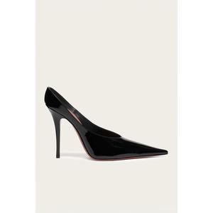 NEW AMINA MUADDI women's anok mule in patent black